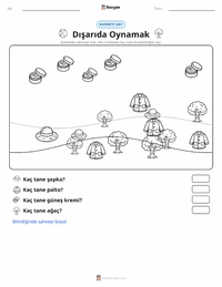 Dışarıda Oynamak yazdırılabilir çalışma sayfası önizlemesi