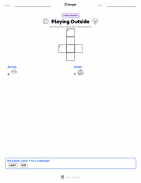 Playing Outside printable worksheet preview