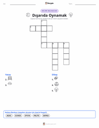 Dışarıda Oynamak yazdırılabilir çalışma sayfası önizlemesi