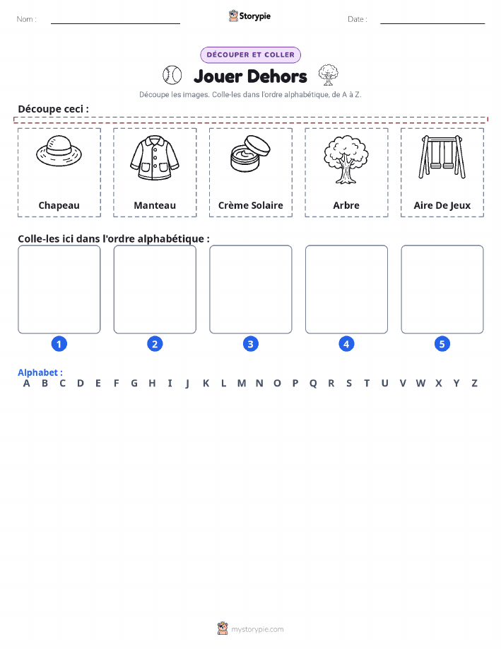 Découper & Coller l'Alphabet