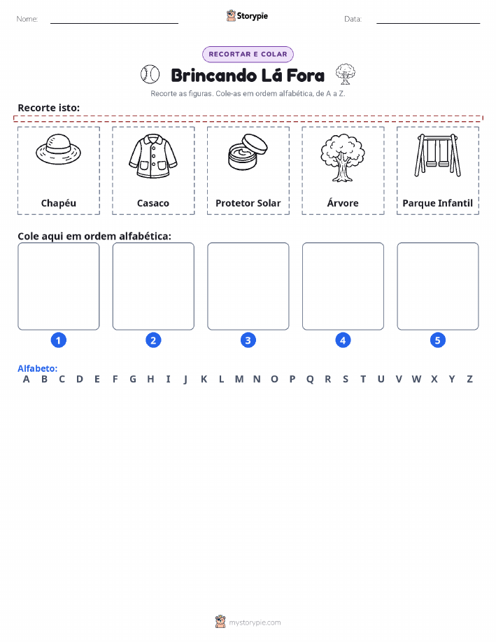 Recortar & Colar Alfabeto
