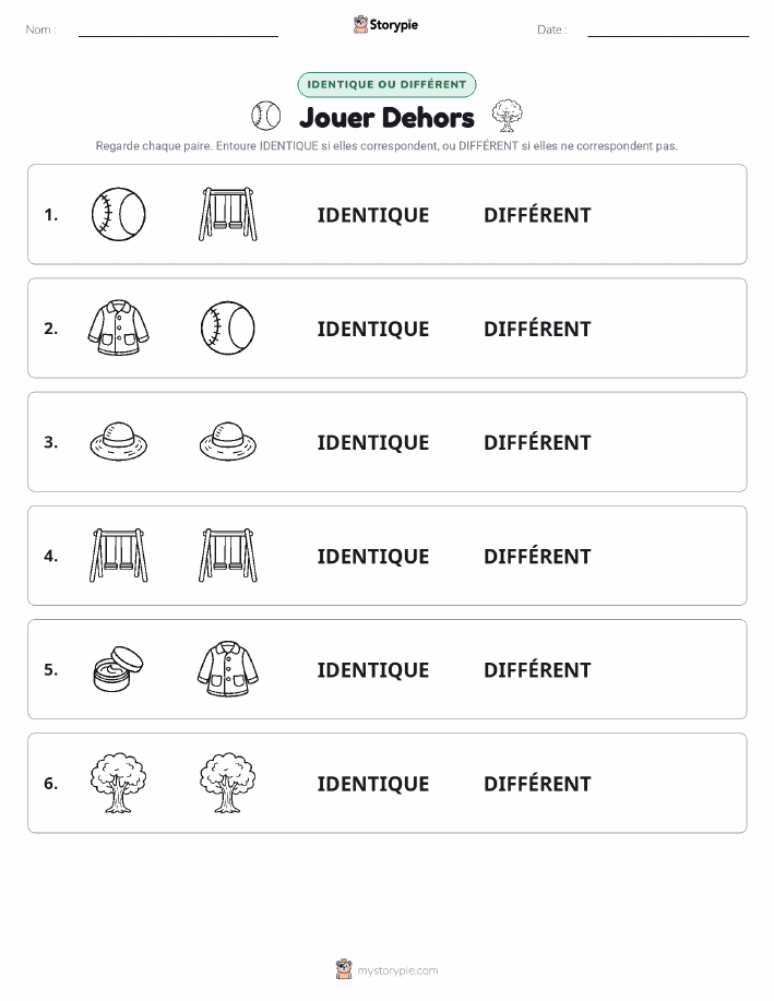 Identique ou Différent