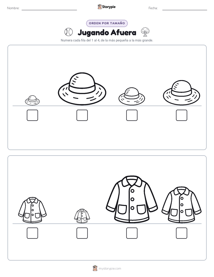 Orden de Tamaños