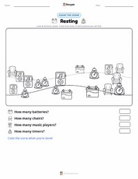 Resting printable worksheet preview