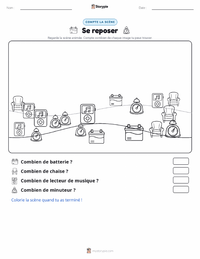 Aperçu de la feuille de travail imprimable Repos