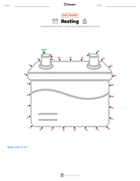 Resting printable worksheet preview