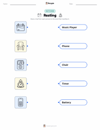 Resting printable worksheet for kids