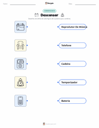 Folha de atividades imprimível Descanso para crianças