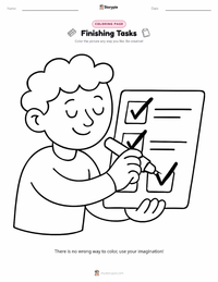 Finishing Tasks printable worksheet preview