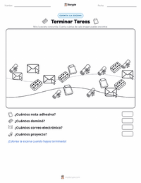 Vista previa de la hoja de trabajo imprimible de Finalizar Tareas