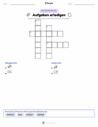 Aufgaben erledigen druckbare Arbeitsblatt Vorschau
