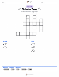 Finishing Tasks printable worksheet preview
