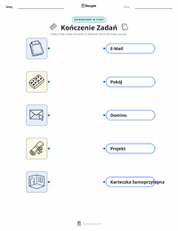 Drukowalny arkusz ćwiczeń Kończenie zadań dla dzieci