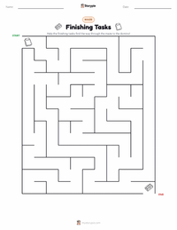Finishing Tasks printable worksheet preview