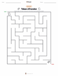 Taken Afmaken afdrukbare werkblad voorbeeld
