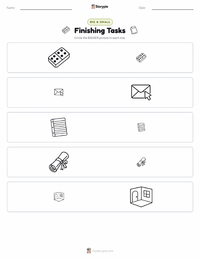 Finishing Tasks printable worksheet preview