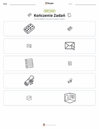Podgląd drukowalnego arkusza ćwiczeń Kończenie zadań