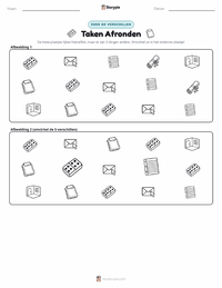 Taken Afmaken afdrukbare werkblad voorbeeld