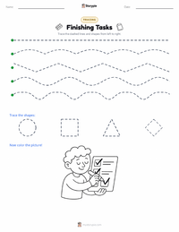 Finishing Tasks printable worksheet preview