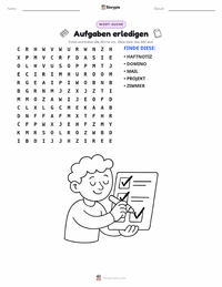 Aufgaben erledigen druckbare Arbeitsblatt Vorschau
