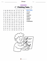 Finishing Tasks printable worksheet preview