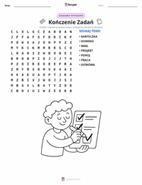 Podgląd drukowalnego arkusza ćwiczeń Kończenie zadań