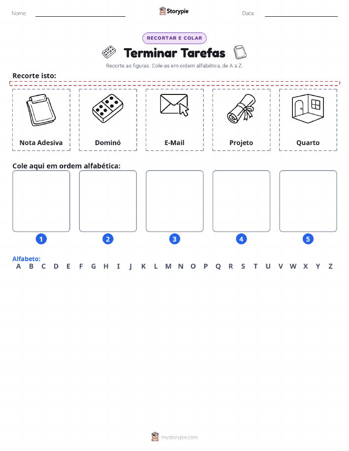 Recortar & Colar Alfabeto