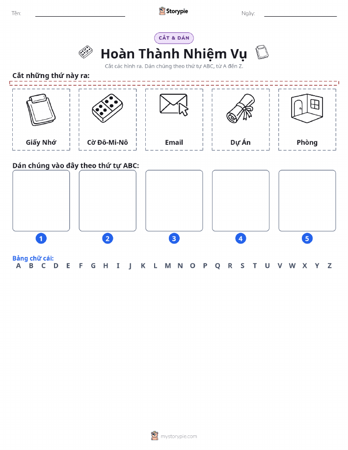 Cắt & Dán Chữ Cái