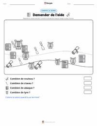 Aperçu de la feuille de travail imprimable Demander de l'aide