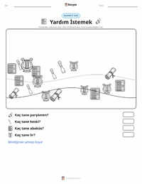 Yardım İstemek yazdırılabilir çalışma sayfası önizlemesi