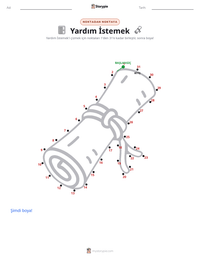 Yardım İstemek yazdırılabilir çalışma sayfası önizlemesi