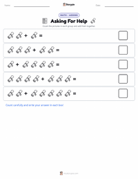 Asking For Help printable worksheet preview