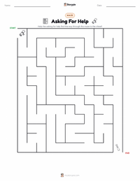 Asking For Help printable worksheet preview