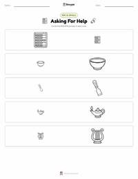 Asking For Help printable worksheet preview