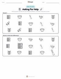 Asking For Help printable worksheet preview
