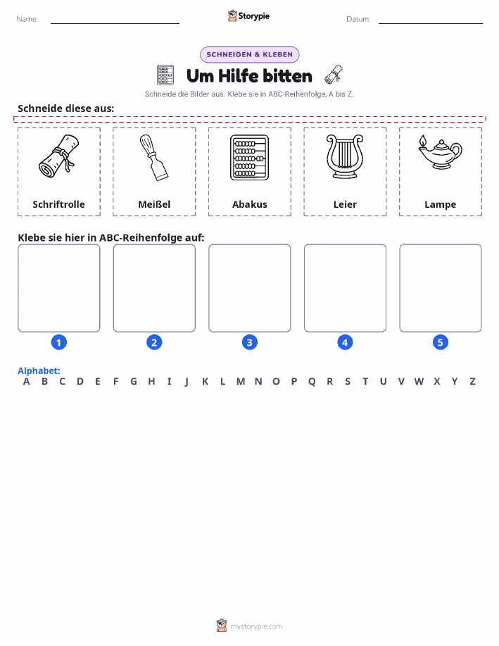 Schneiden & Einfügen Alphabet