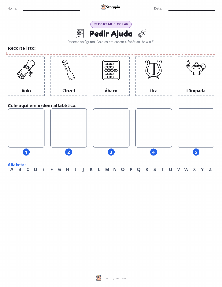 Recortar & Colar Alfabeto
