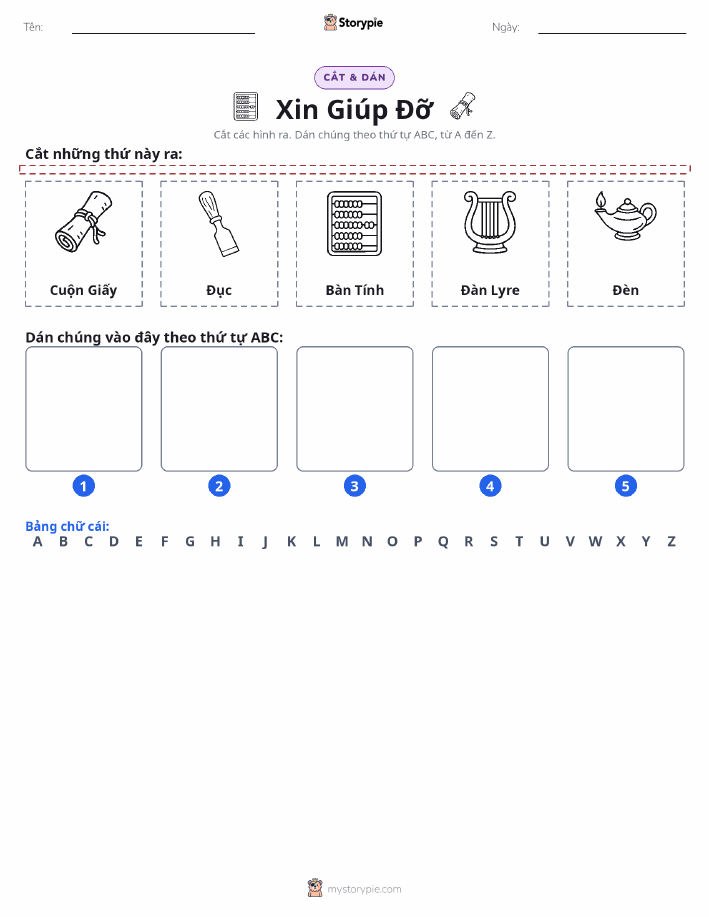 Cắt & Dán Chữ Cái