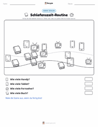 Schlafroutine druckbare Arbeitsblatt Vorschau