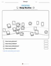 Sleep Routine printable worksheet preview