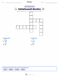 Schlafroutine druckbare Arbeitsblatt Vorschau