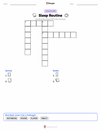 Sleep Routine printable worksheet preview