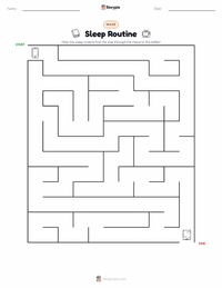 Sleep Routine printable worksheet preview