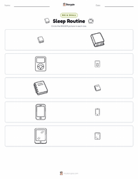 Sleep Routine printable worksheet preview