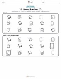 Sleep Routine printable worksheet preview