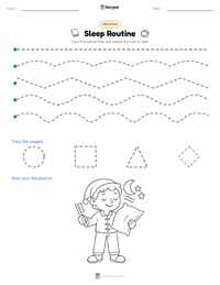 Sleep Routine printable worksheet preview