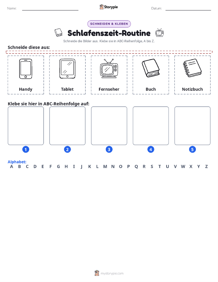 Schneiden & Einfügen Alphabet