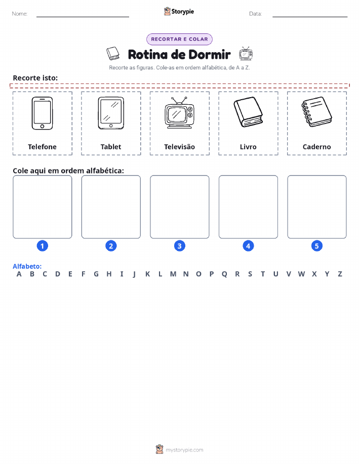 Recortar & Colar Alfabeto