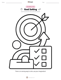 Goal Setting coloring page for kids