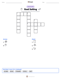 Goal Setting printable worksheet preview